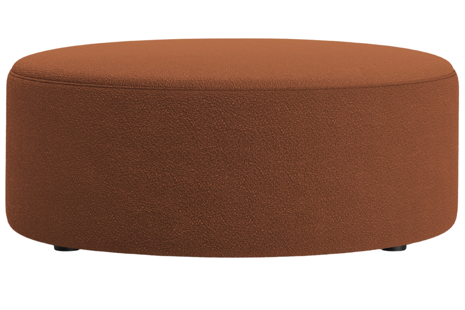 Micadoni Terakotově oranžový bouclé taburet Dia 90 cm Micadoni