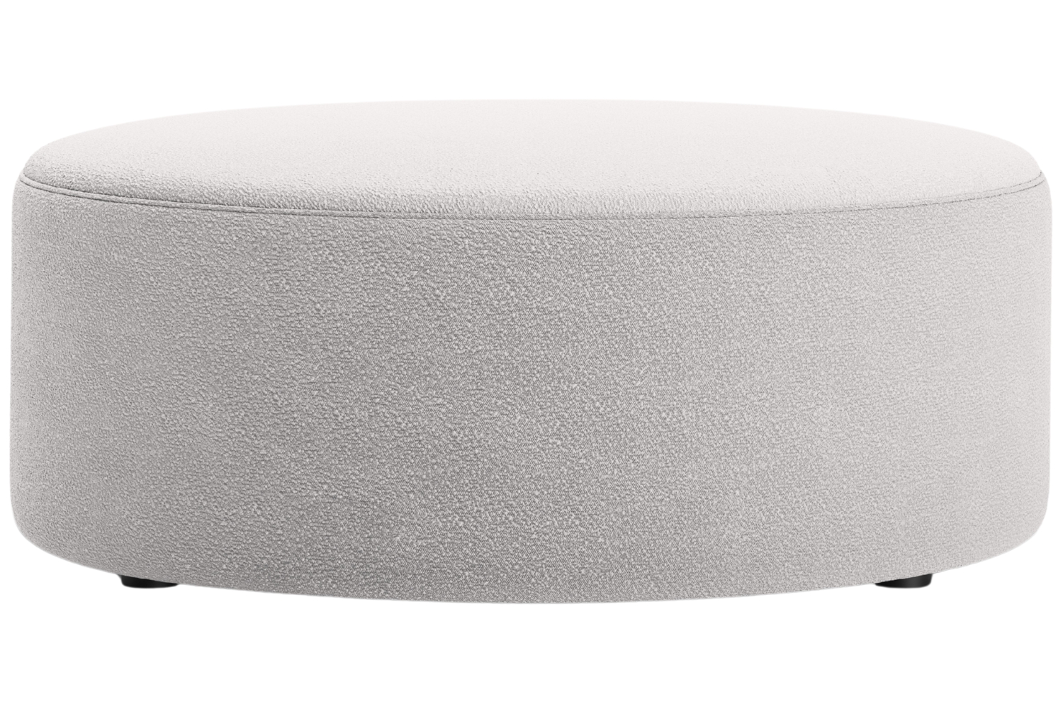 Micadoni Světle šedý bouclé taburet Dia 90 cm Micadoni