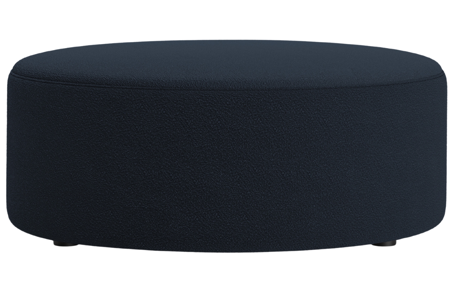 Micadoni Tmavě modrý bouclé taburet Dia 90 cm Micadoni