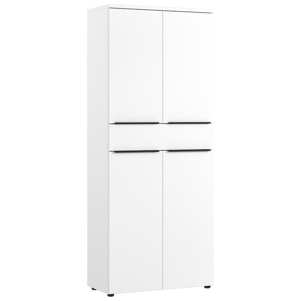 Germania Bílá kancelářská skříň Mailand 197 x 81 cm se zásuvkou Germania