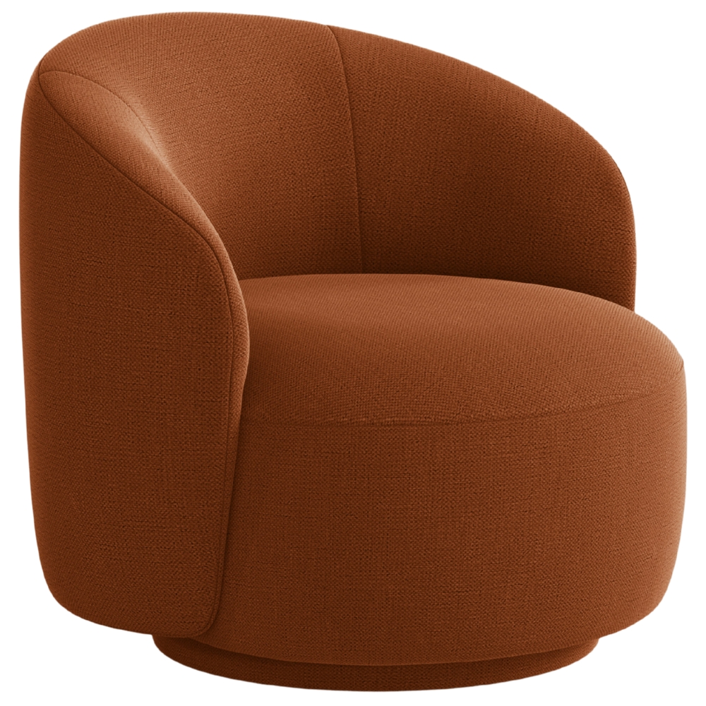 Micadoni Terakotově oranžové otočné křeslo Letizia Micadoni