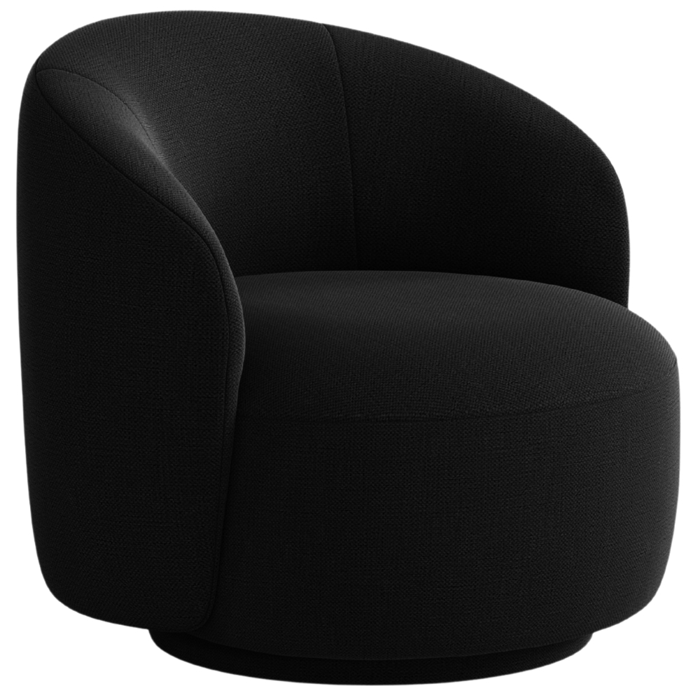 Micadoni Černé otočné křeslo Letizia Micadoni