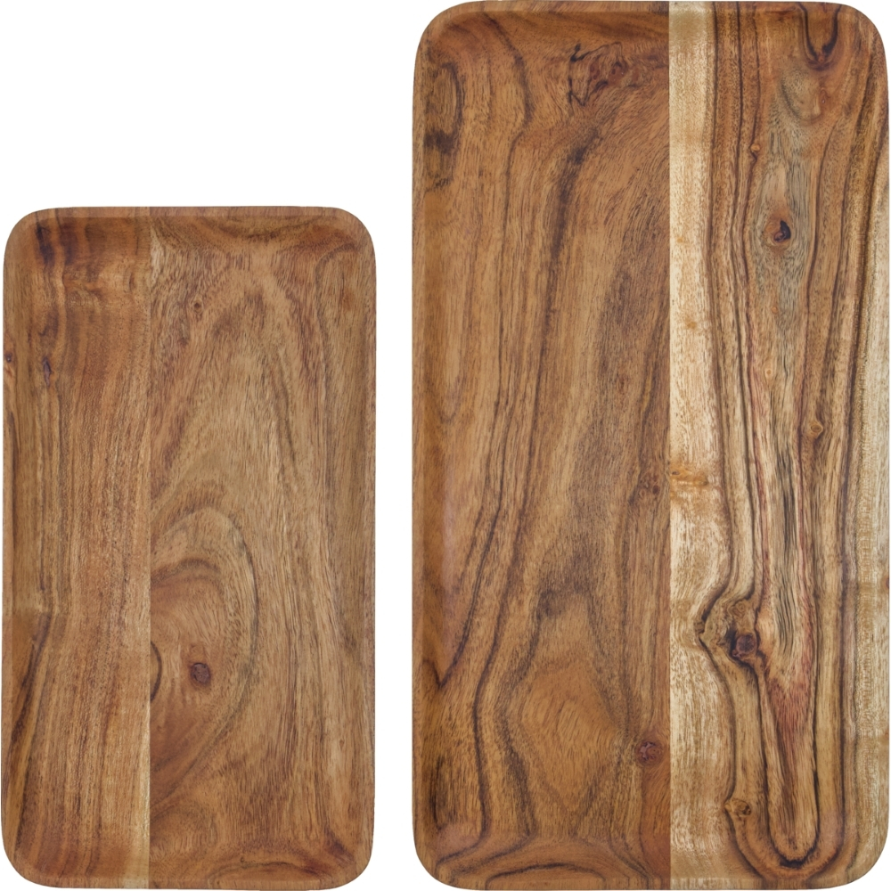 House Doctor Set dvou dřevěných podnosů Wood 33/43 x 18/23 cm House Doctor