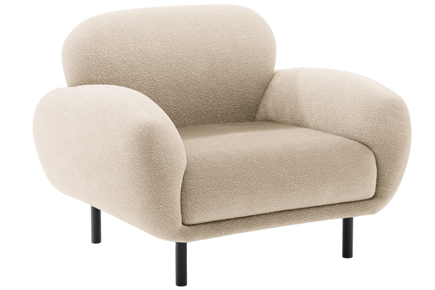 Micadoni Béžové bouclé křeslo Poppy Micadoni