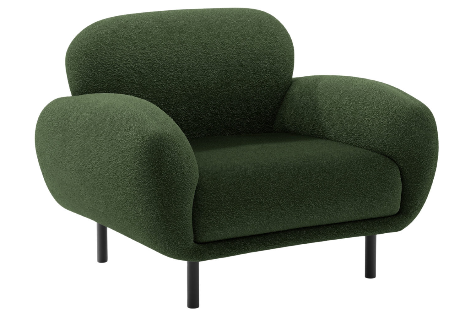 Micadoni Zelené bouclé křeslo Poppy Micadoni