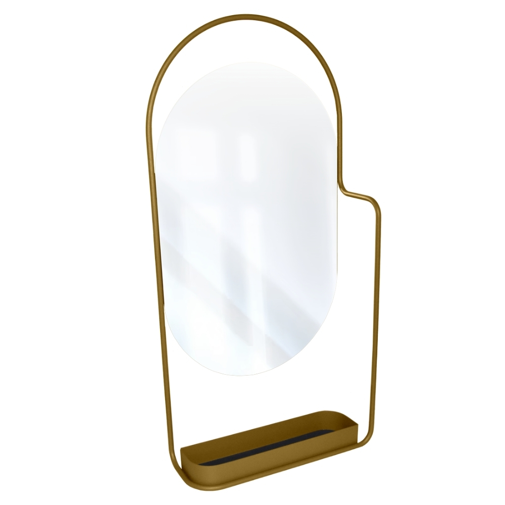 Fermob Hnědé kovové závěsné zrcadlo Itac 80 x 38 cm Fermob