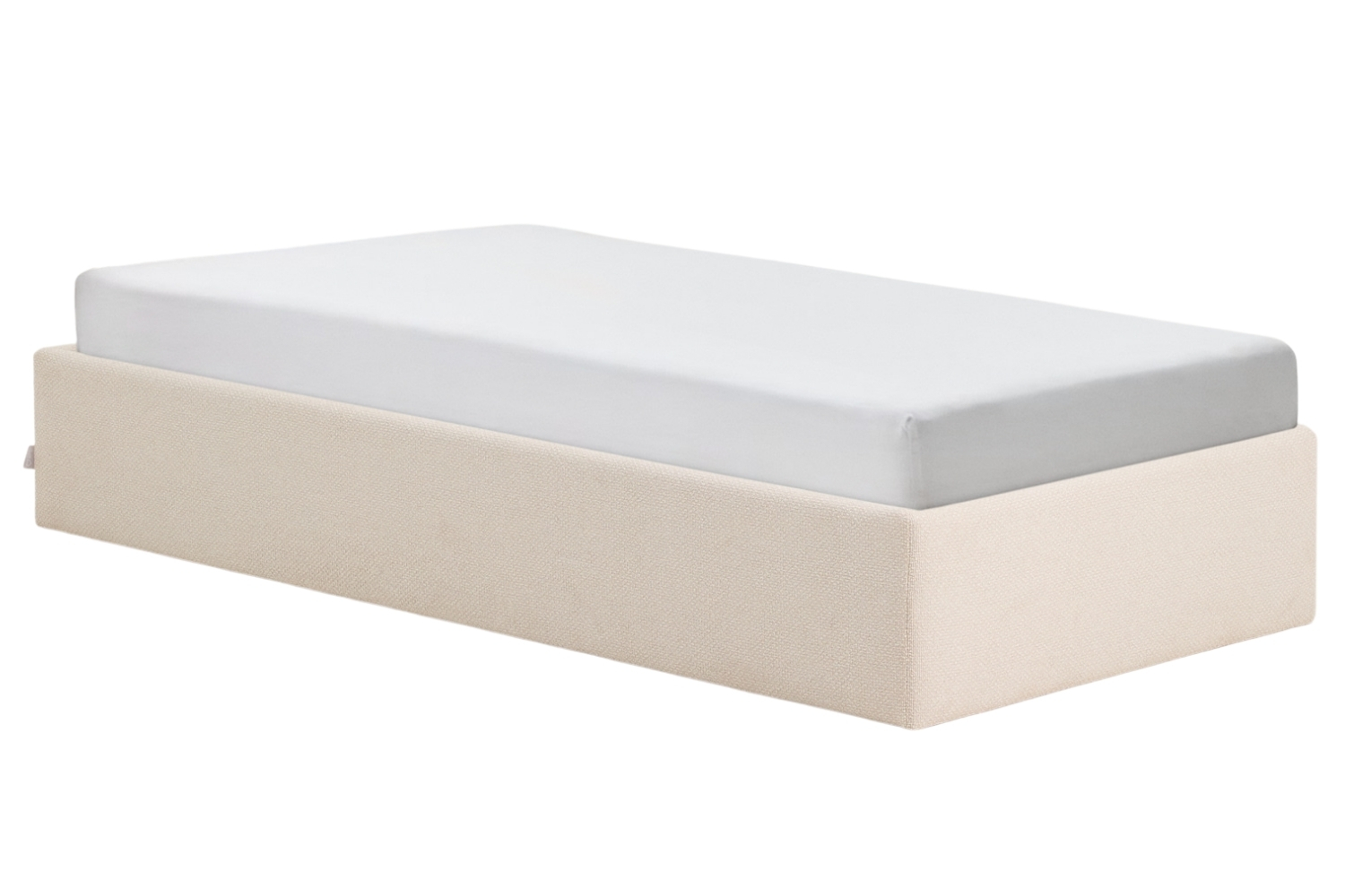 Kave Home Béžová jednolůžková postel Nelzi 90 x 200 cm s úložným prostorem Kave Home