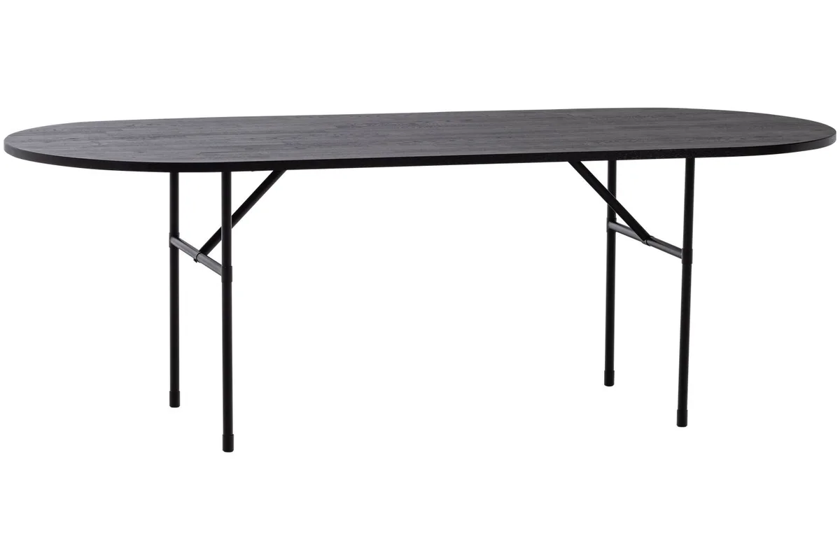 WOOOD Černý dubový jídelní stůl Arthur 220 x 90 cm