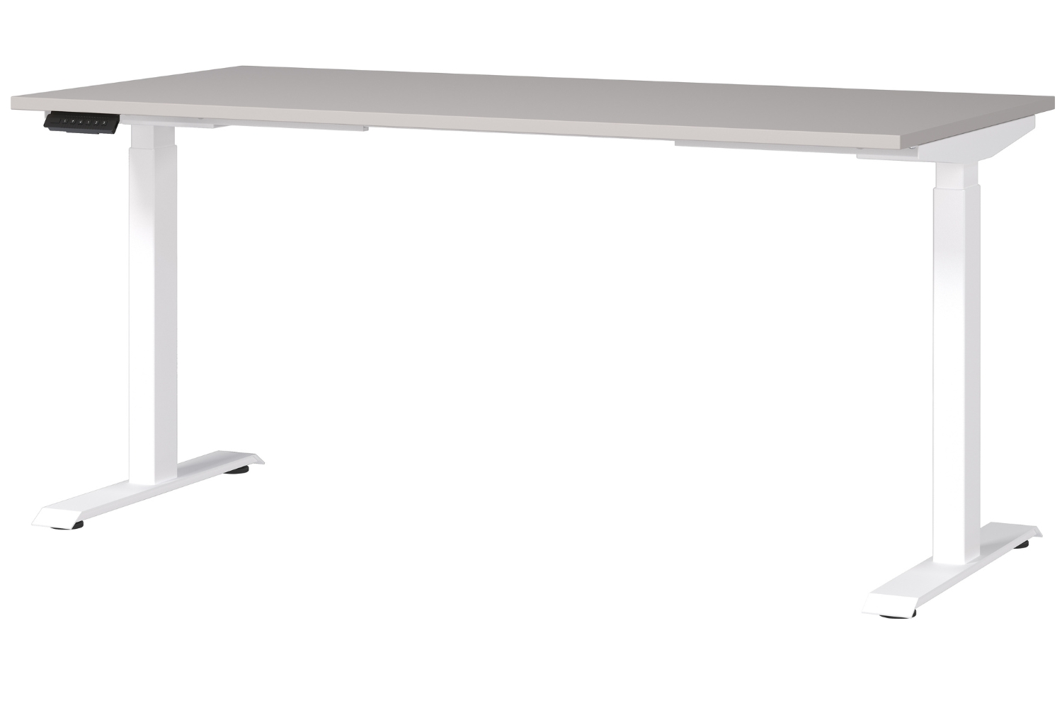 Germania Krémově bílý výškově nastavitelný pracovní stůl Mailand 160 x 80 cm s bílou podnoží Germania