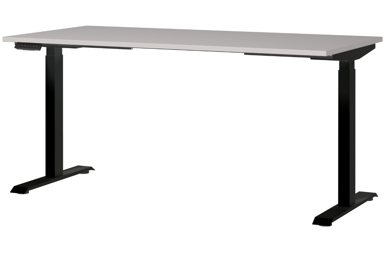 Germania Krémově bílý výškově nastavitelný pracovní stůl Mailand 160 x 80 cm s černou podnoží Germania