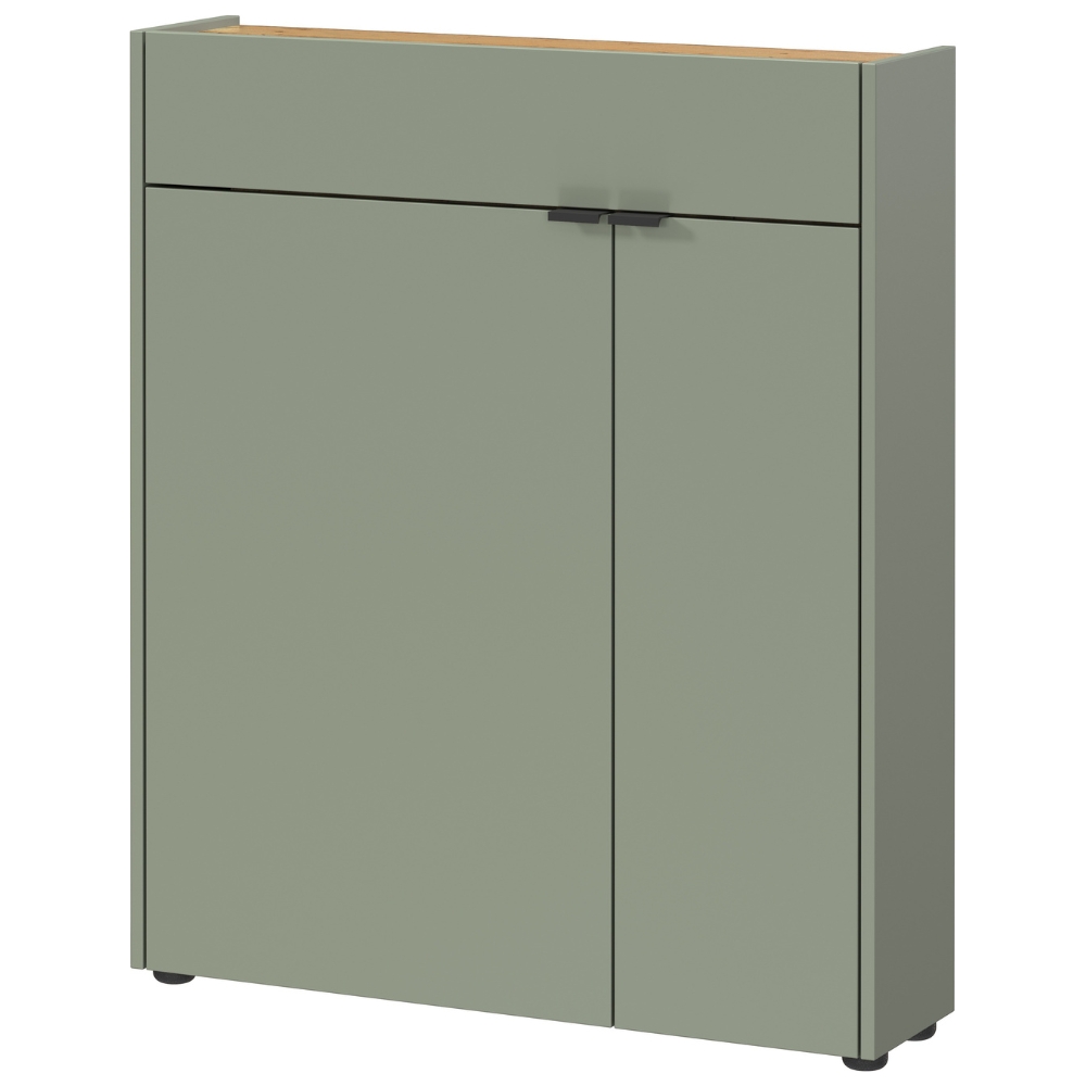 Germania Zelený botník Ameca 102 x 82 cm s dubovým dekorem Germania