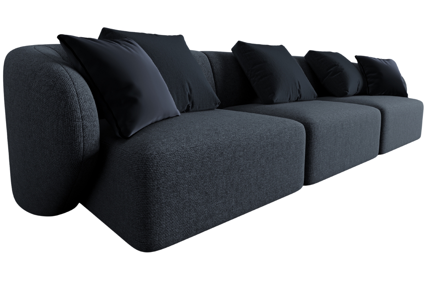 Maison Heritage Tmavě modrá trojmístná pohovka Chiara 266 cm Maison Heritage