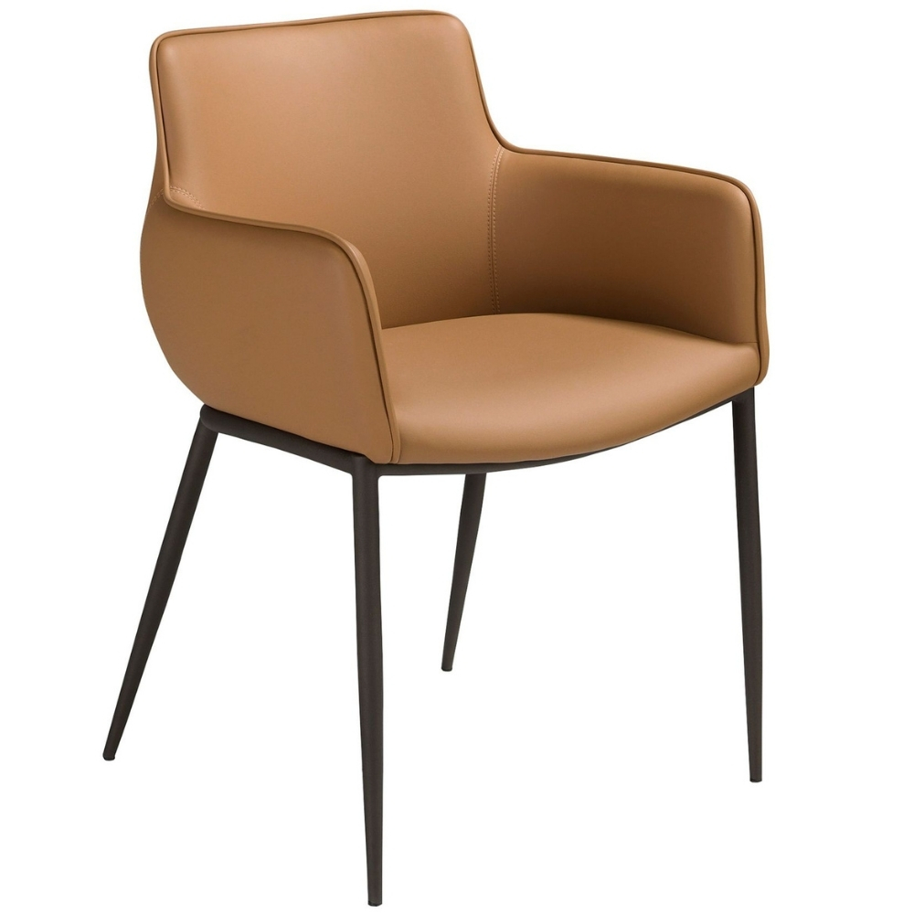 Angel Cerdá Hnědá koženková jídelní židle No. 4177 Angel Cerdá