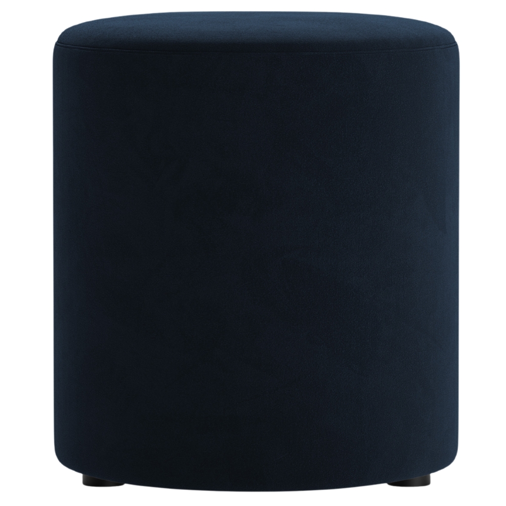 Micadoni Tmavě modrý sametový taburet Dia 40 cm Micadoni