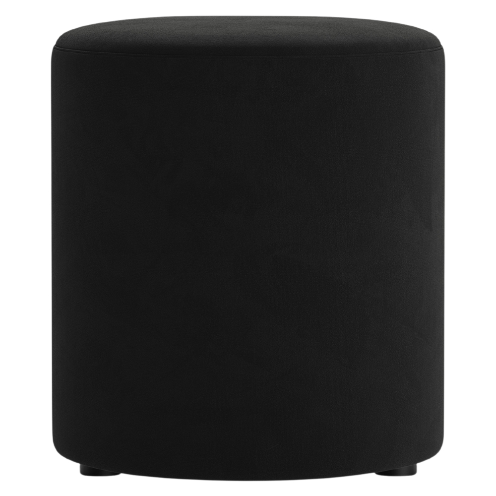 Micadoni Černý sametový taburet Dia 40 cm Micadoni
