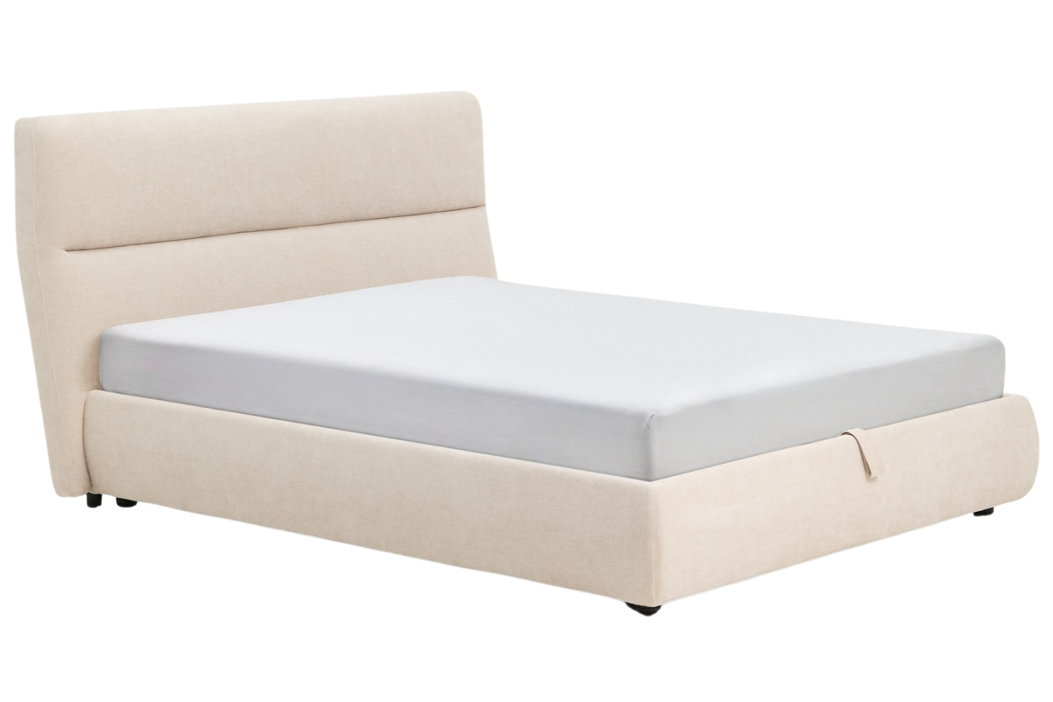 Kave Home Béžová dvoulůžková postel Dafra 160 x 200 cm s úložným prostorem Kave Home