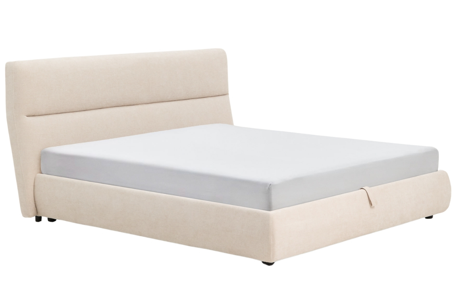 Kave Home Béžová dvoulůžková postel Dafra 180 x 200 cm s úložným prostorem Kave Home