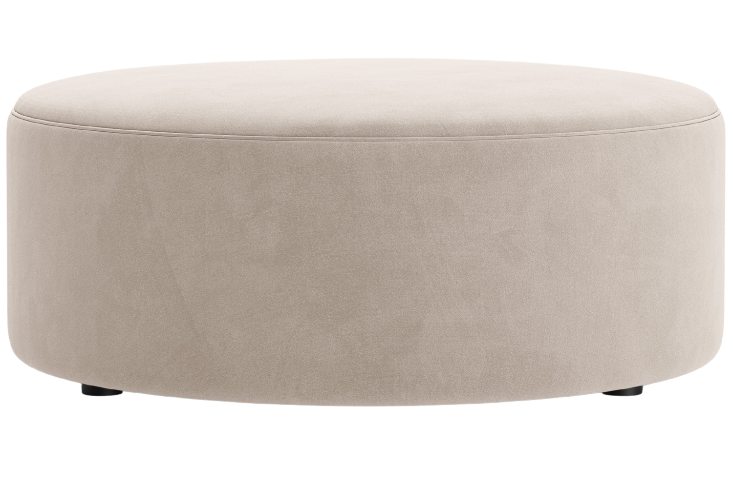 Micadoni Béžový sametový taburet Dia 90 cm Micadoni