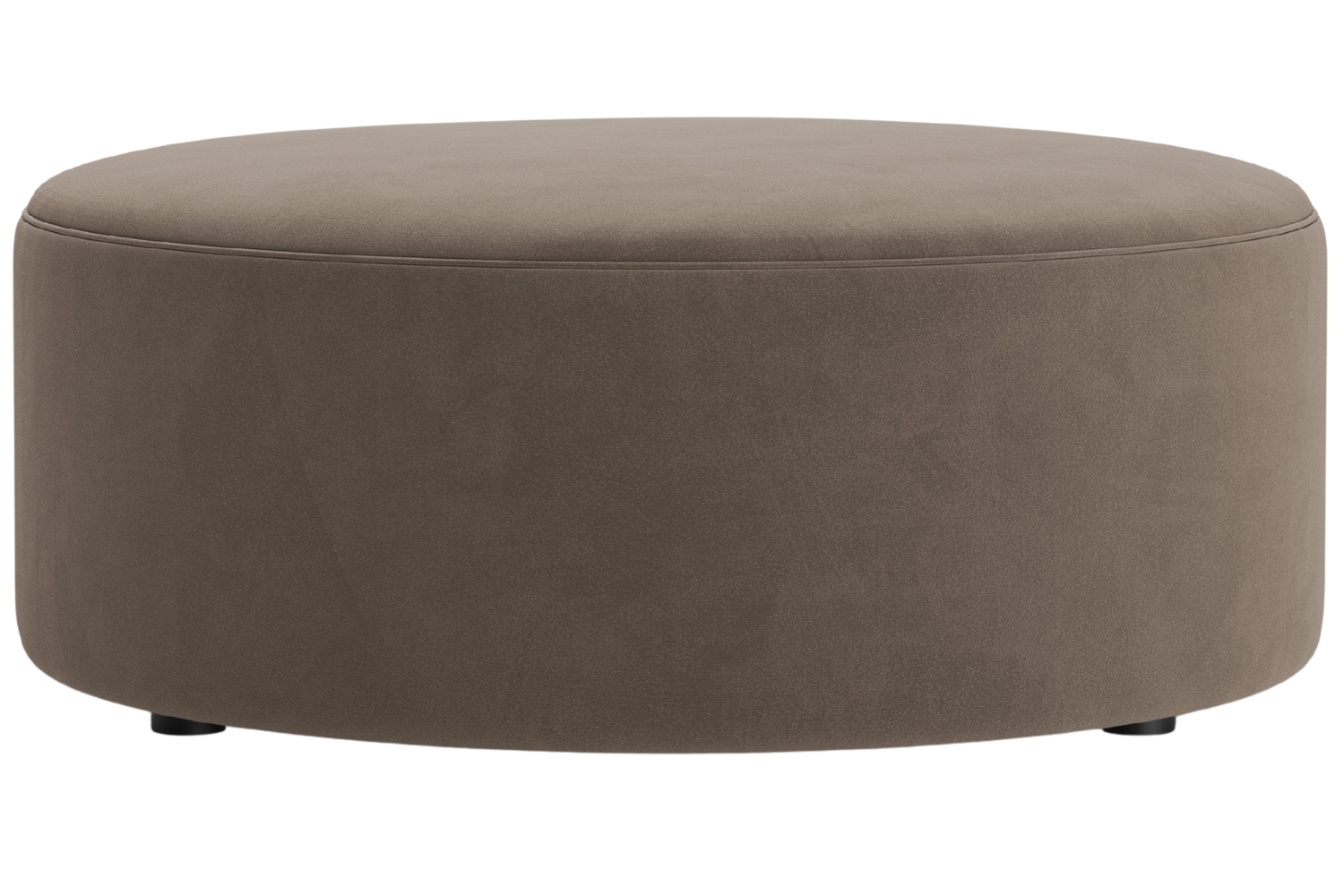 Micadoni Béžovošedý sametový taburet Dia 90 cm Micadoni