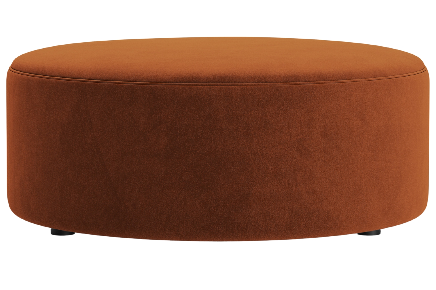 Micadoni Terakotově oranžový sametový taburet Dia 90 cm Micadoni