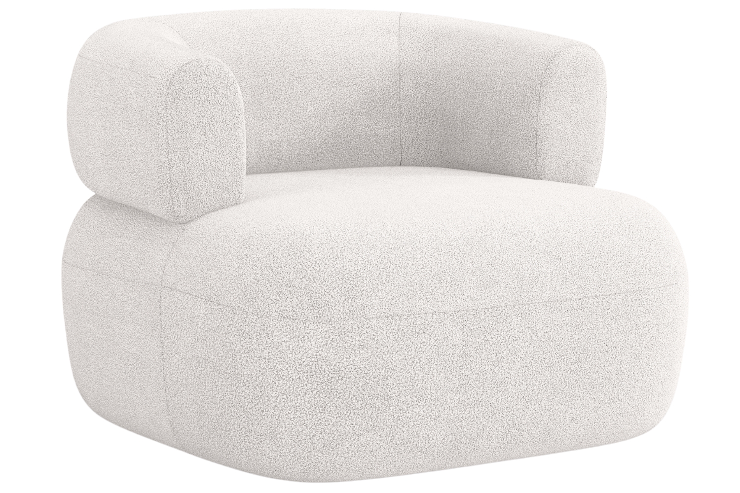 Windsor & Co Bílé bouclé křeslo Aldrin Windsor & Co