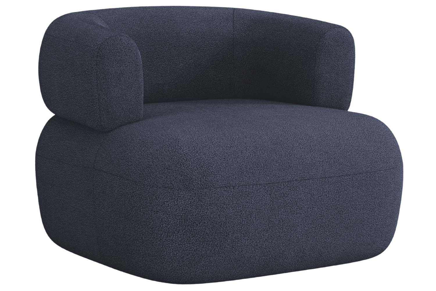 Windsor & Co Tmavě modré bouclé křeslo Aldrin Windsor & Co