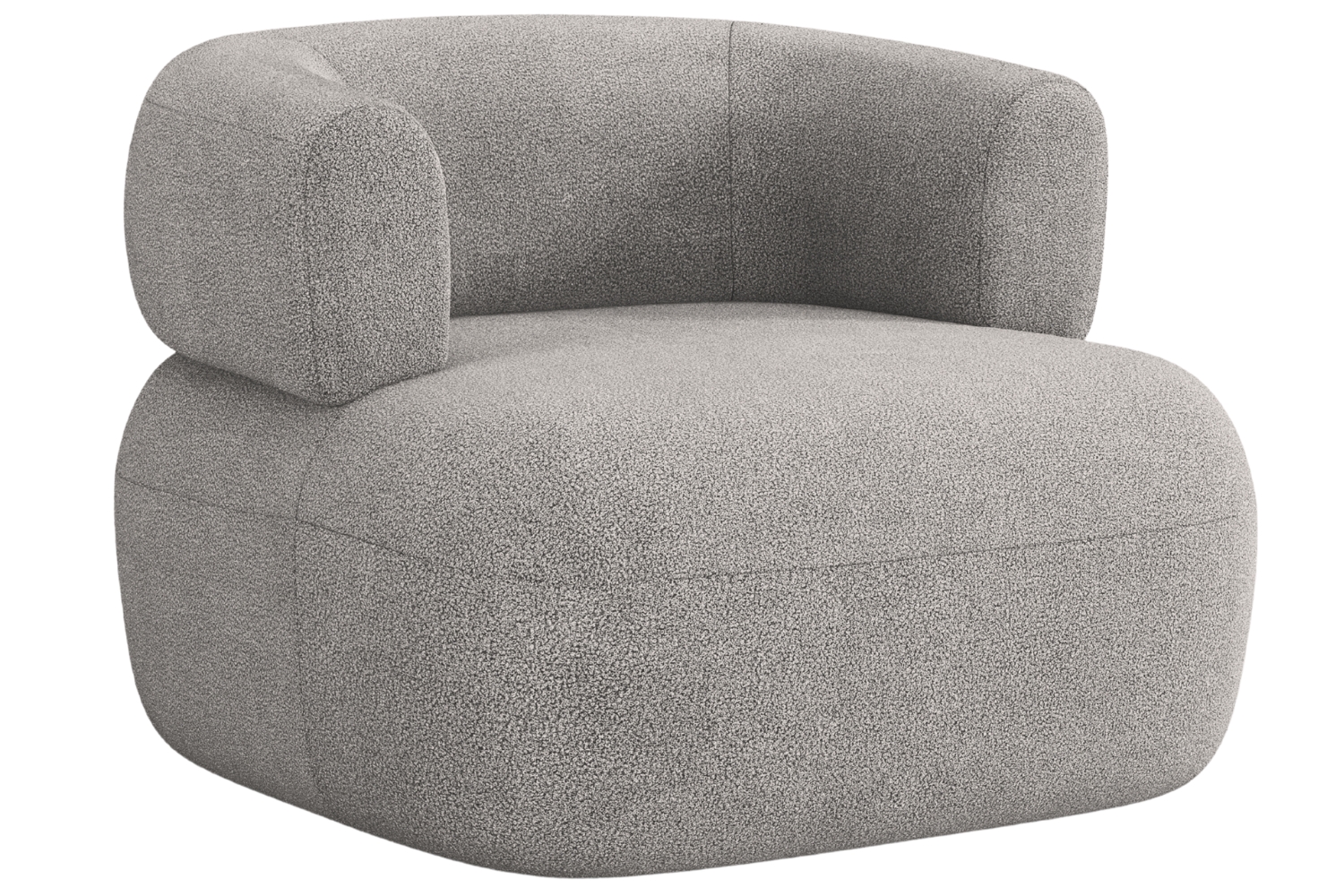 Windsor & Co Světle šedé bouclé křeslo Aldrin Windsor & Co