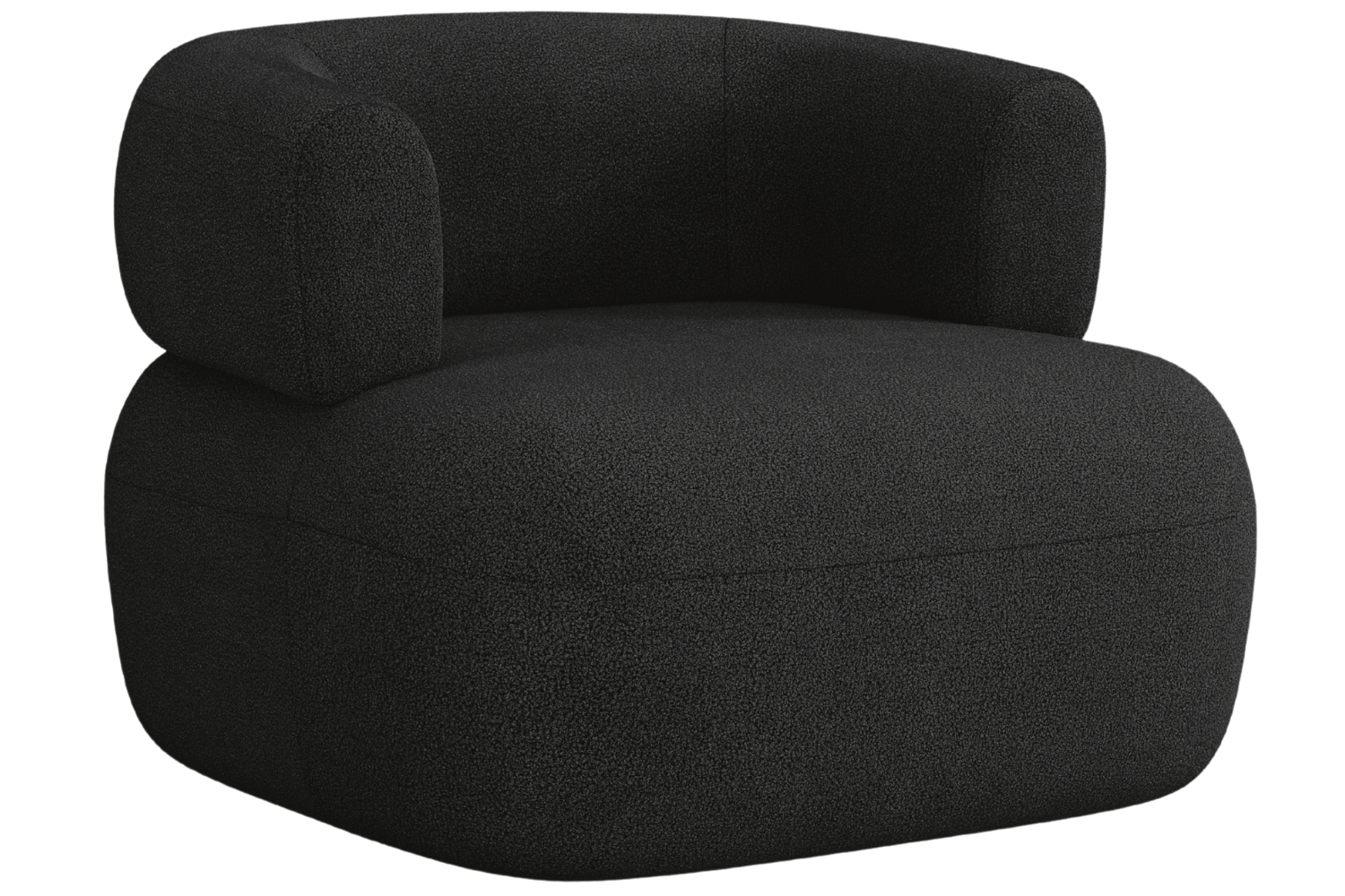 Windsor & Co Černé bouclé křeslo Aldrin Windsor & Co