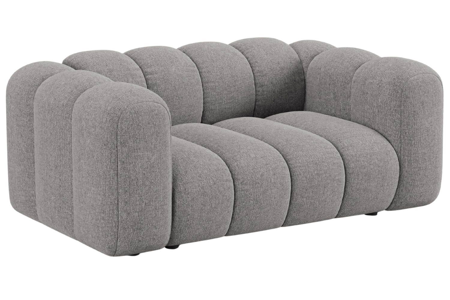 Micadoni Šedá dvoumístná pohovka Lupine 170 cm Micadoni