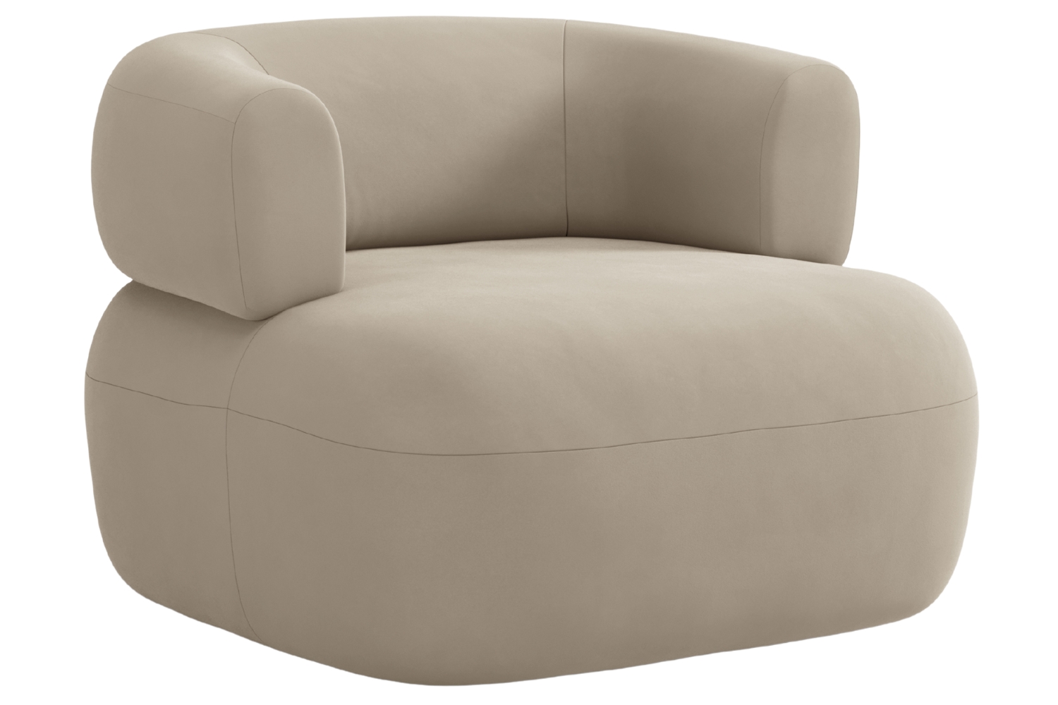 Windsor & Co Béžové sametové křeslo Aldrin Windsor & Co