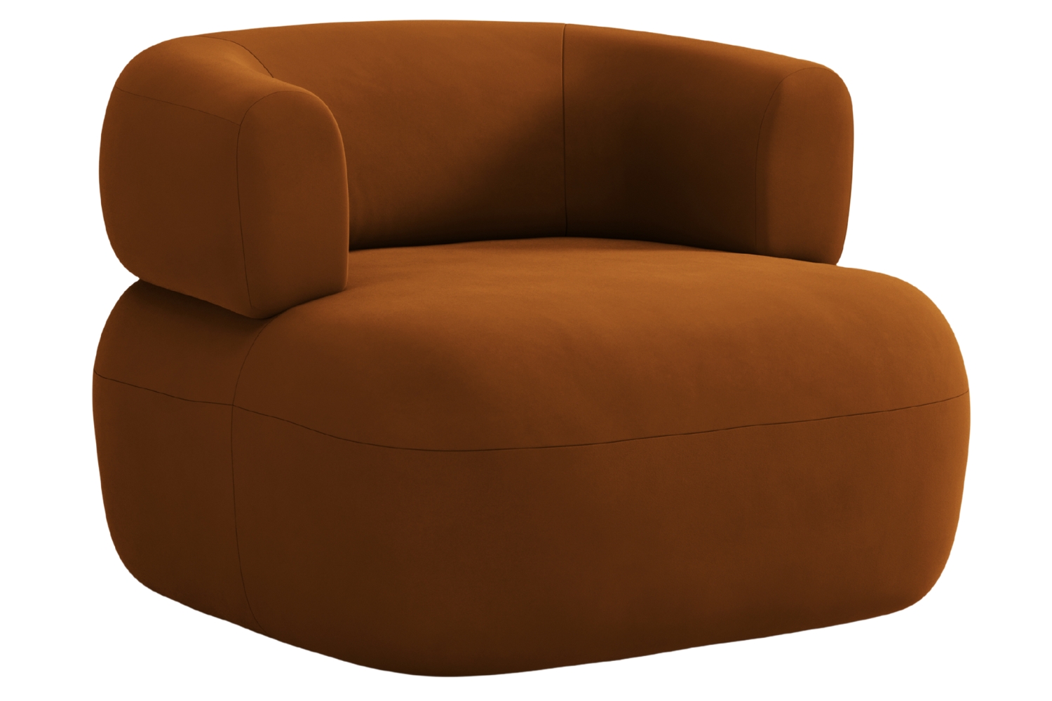 Windsor & Co Terakotově oranžové sametové křeslo Aldrin Windsor & Co