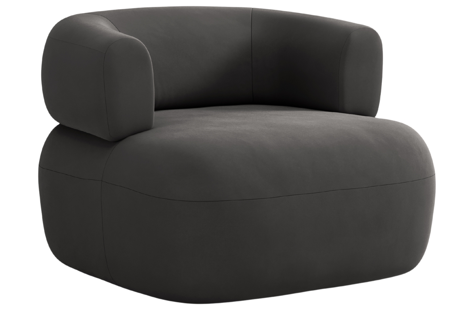 Windsor & Co Tmavě šedé sametové křeslo Aldrin Windsor & Co