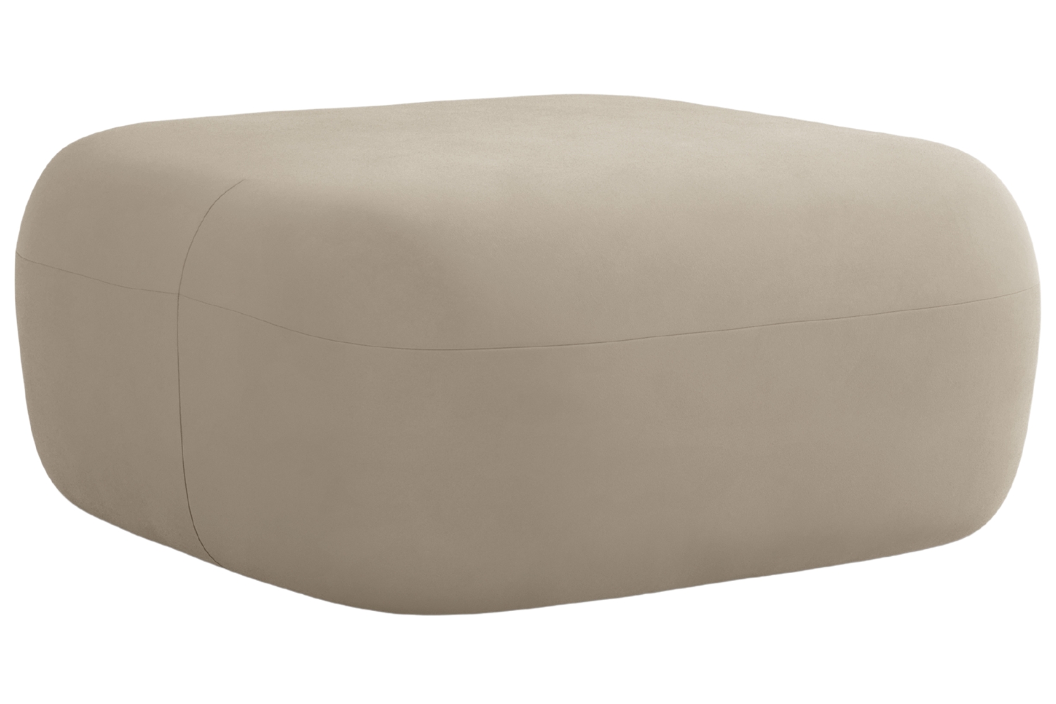 Windsor & Co Béžová sametová podnožka Aldrin 90 x 88 cm Windsor & Co