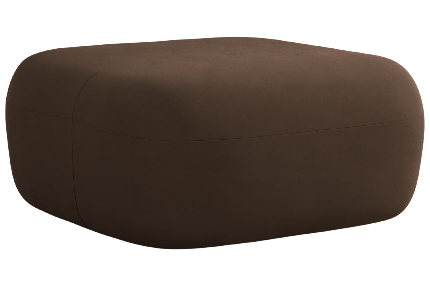 Windsor & Co Hnědá sametová podnožka Aldrin 90 x 88 cm Windsor & Co