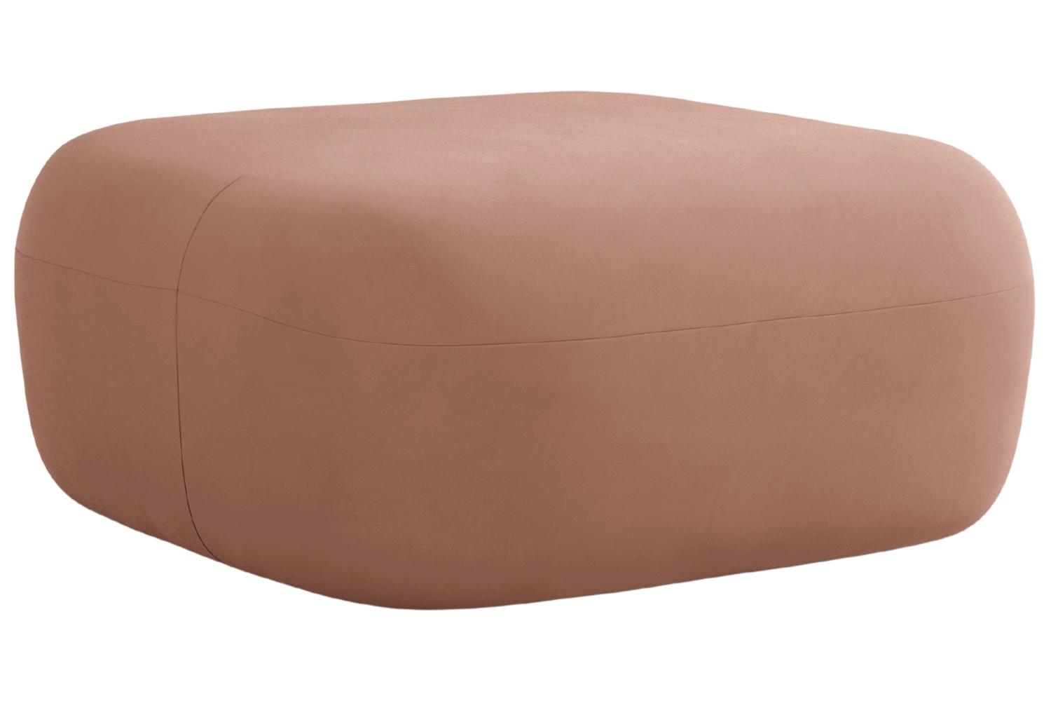 Windsor & Co Růžová sametová podnožka Aldrin 90 x 88 cm Windsor & Co