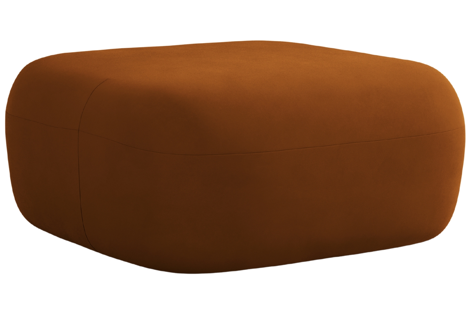 Windsor & Co Terakotově oranžová sametová podnožka Aldrin 90 x 88 cm Windsor & Co