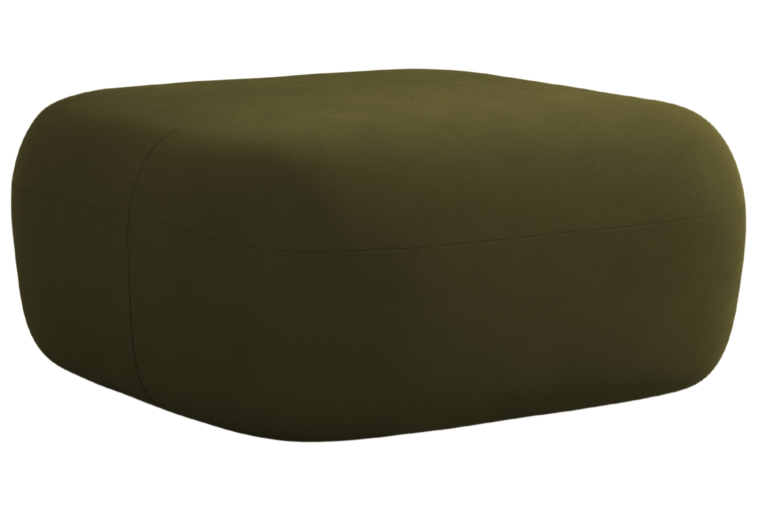 Windsor & Co Zelená sametová podnožka Aldrin 90 x 88 cm Windsor & Co