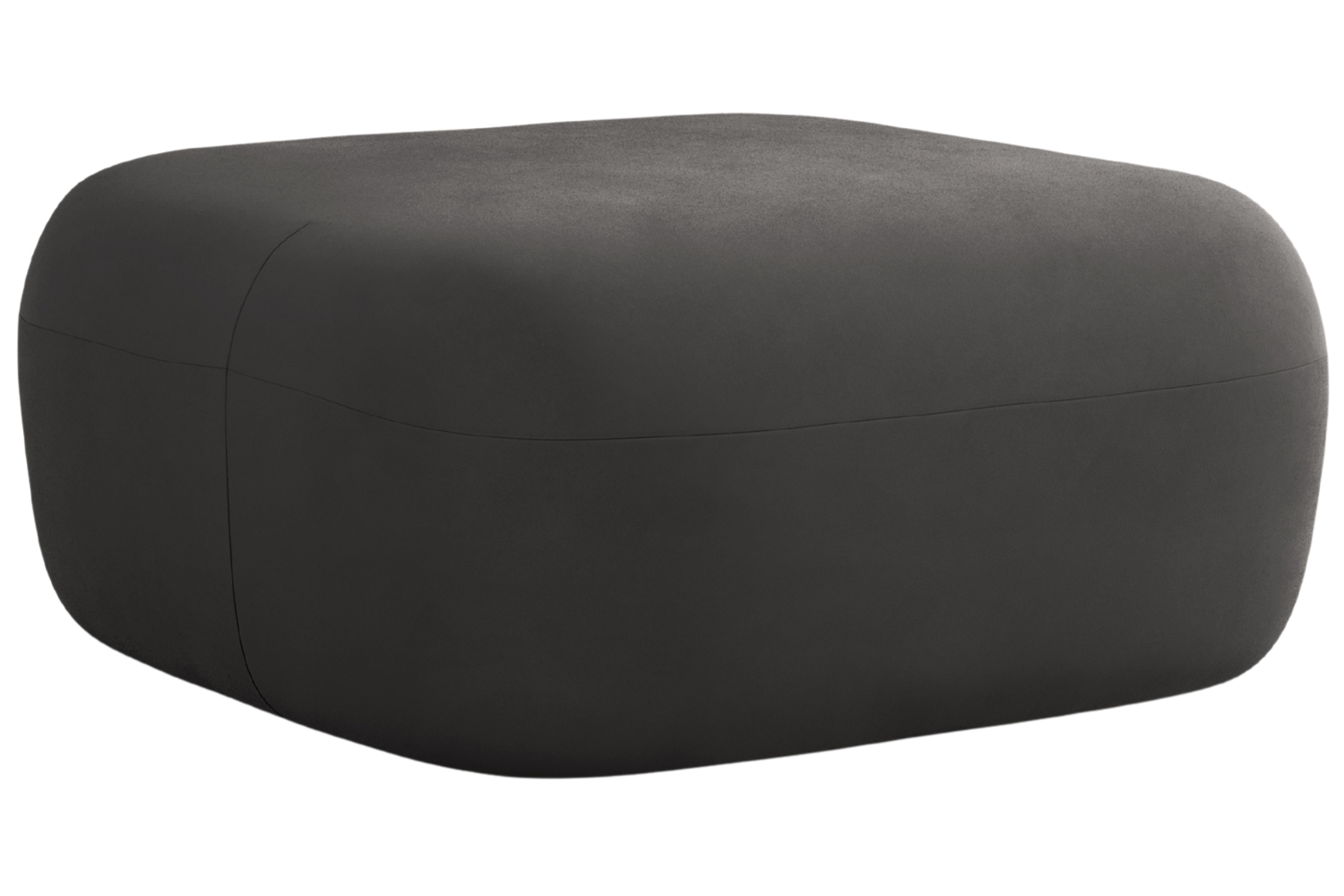 Windsor & Co Tmavě šedá sametová podnožka Aldrin 90 x 88 cm Windsor & Co