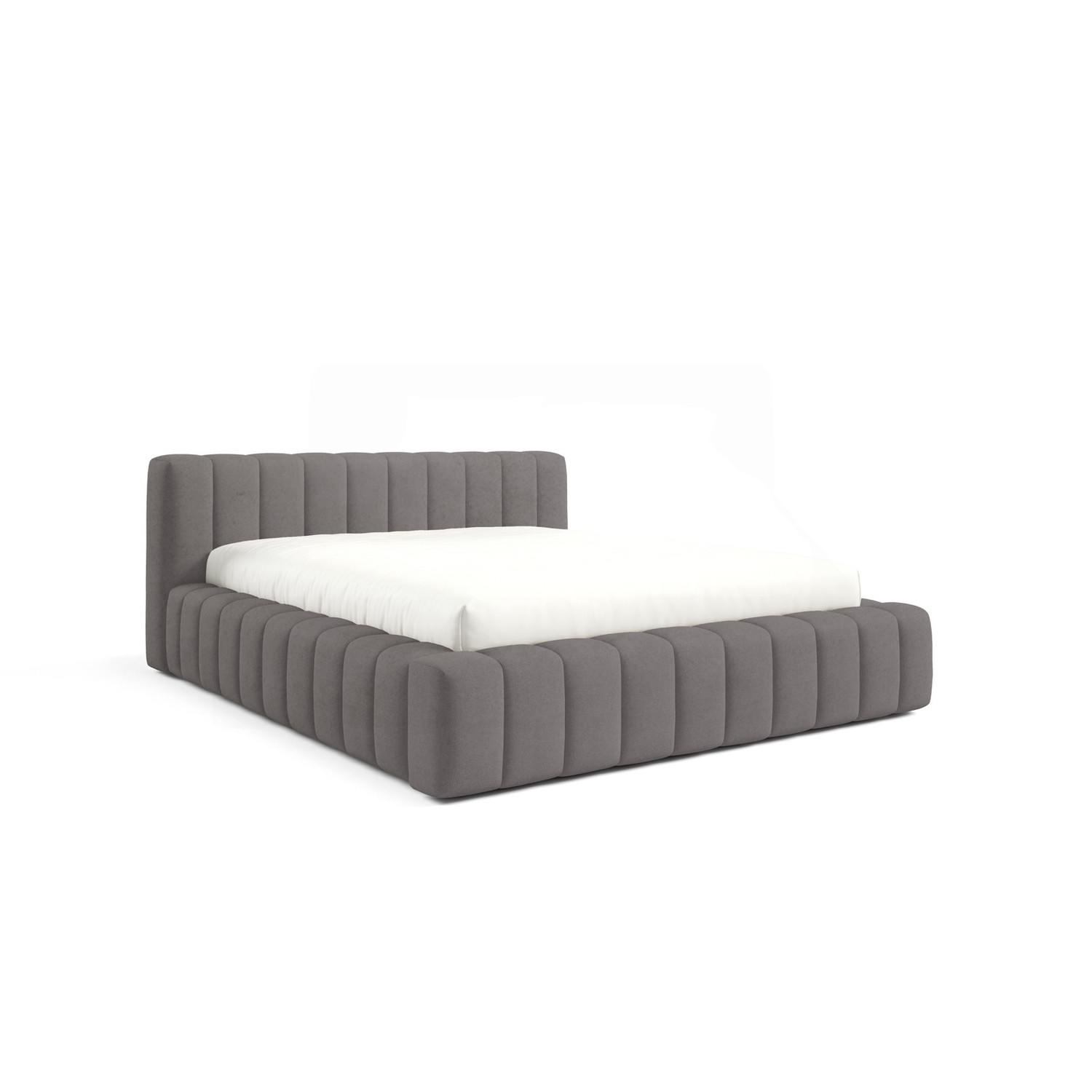 Čalouněná postel GINO 160x200 cm s nízkým čelem Šedá II