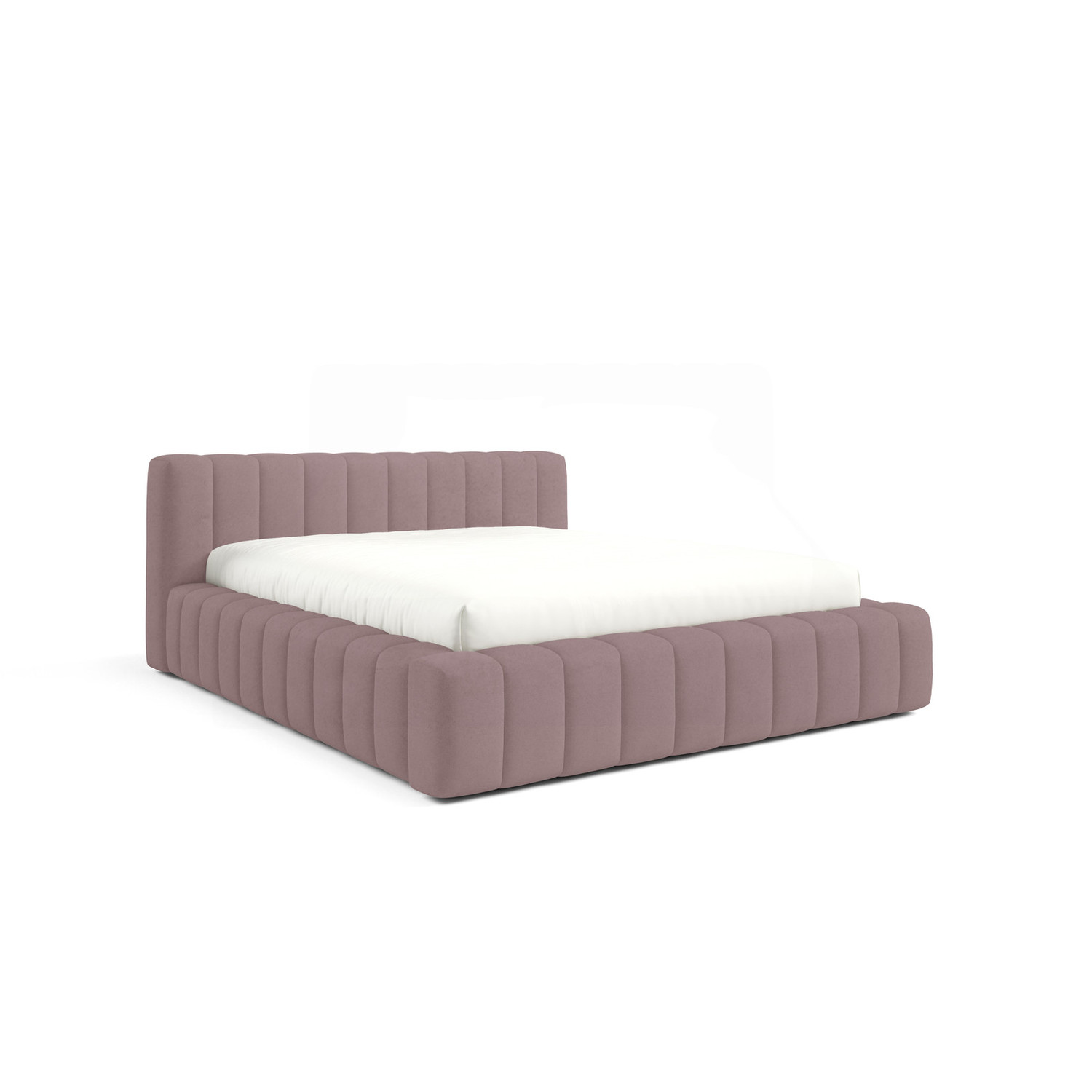 Čalouněná postel GINO 180x200 cm s nízkým čelem Růžová