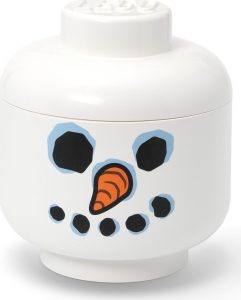 Bílý plastový dětský úložný box ø 24x27 cm Head Snowman L – LEGO® LEGO