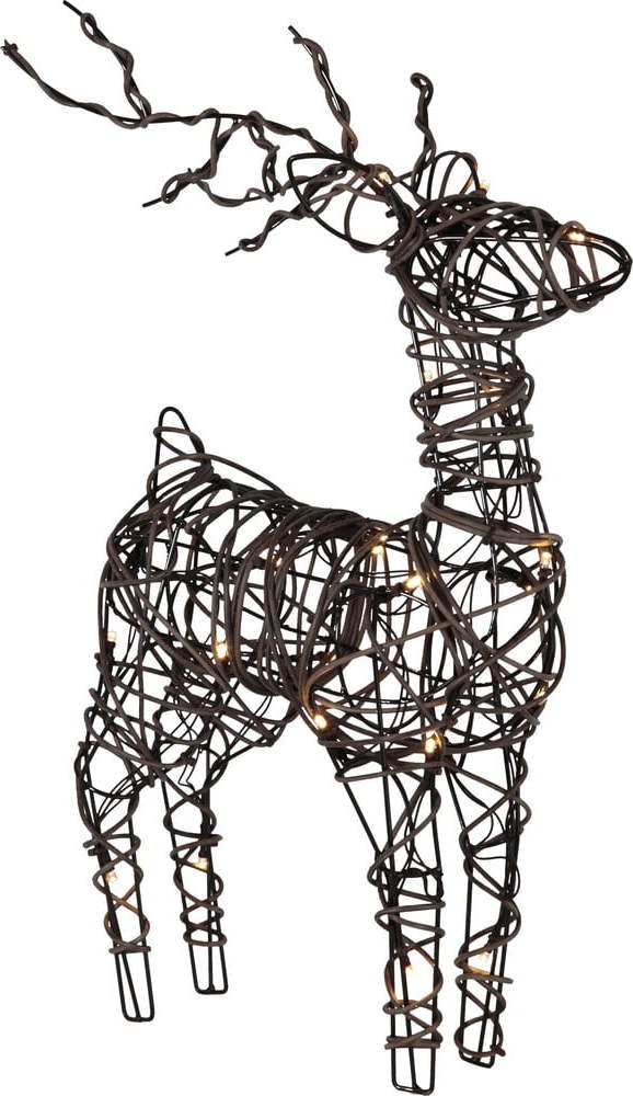 Hnědá stojací vánoční světelná dekorace na baterky Vixen – Star Trading Star Trading