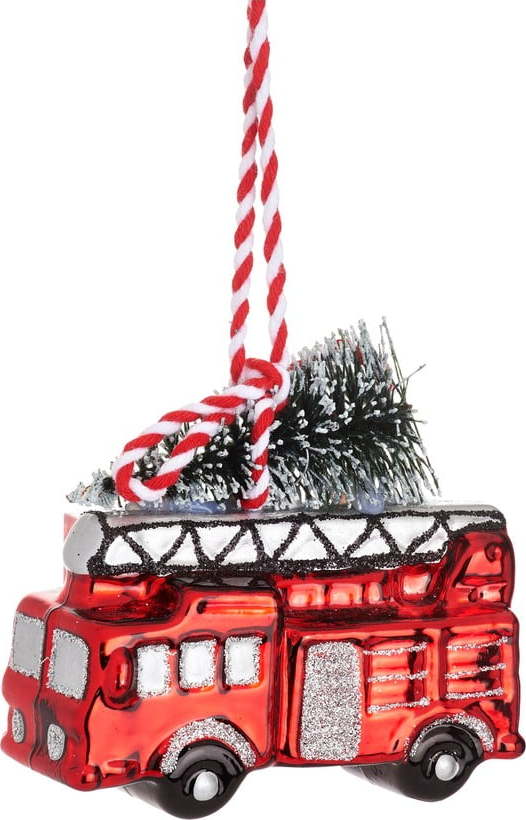 Ručně vyrobená vánoční ozdoba 8 cm Fire Engine – Sass & Belle Sass & Belle
