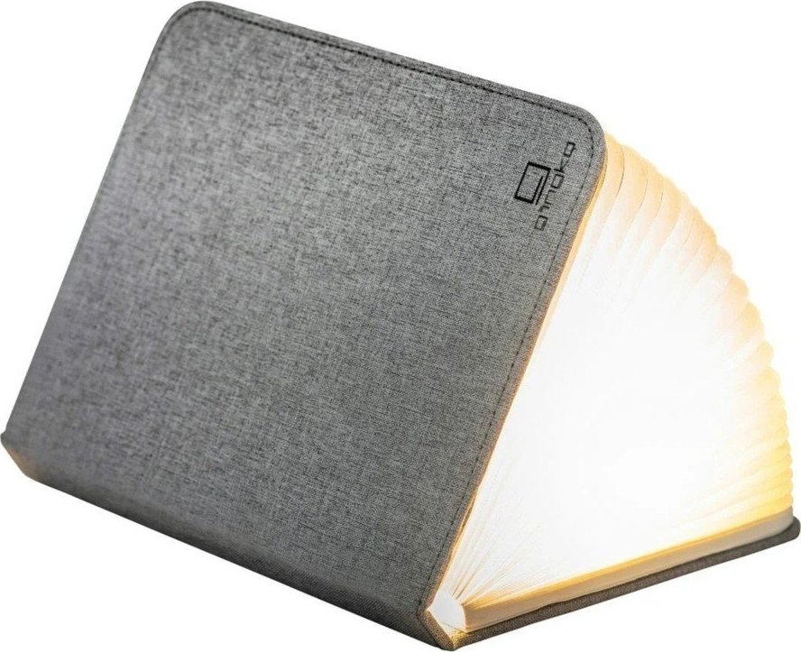 Šedá světelná dekorace na USB Booklight – Gingko Gingko