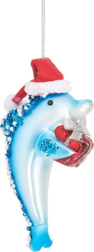 Skleněná ručně vyrobená vánoční ozdoba 12