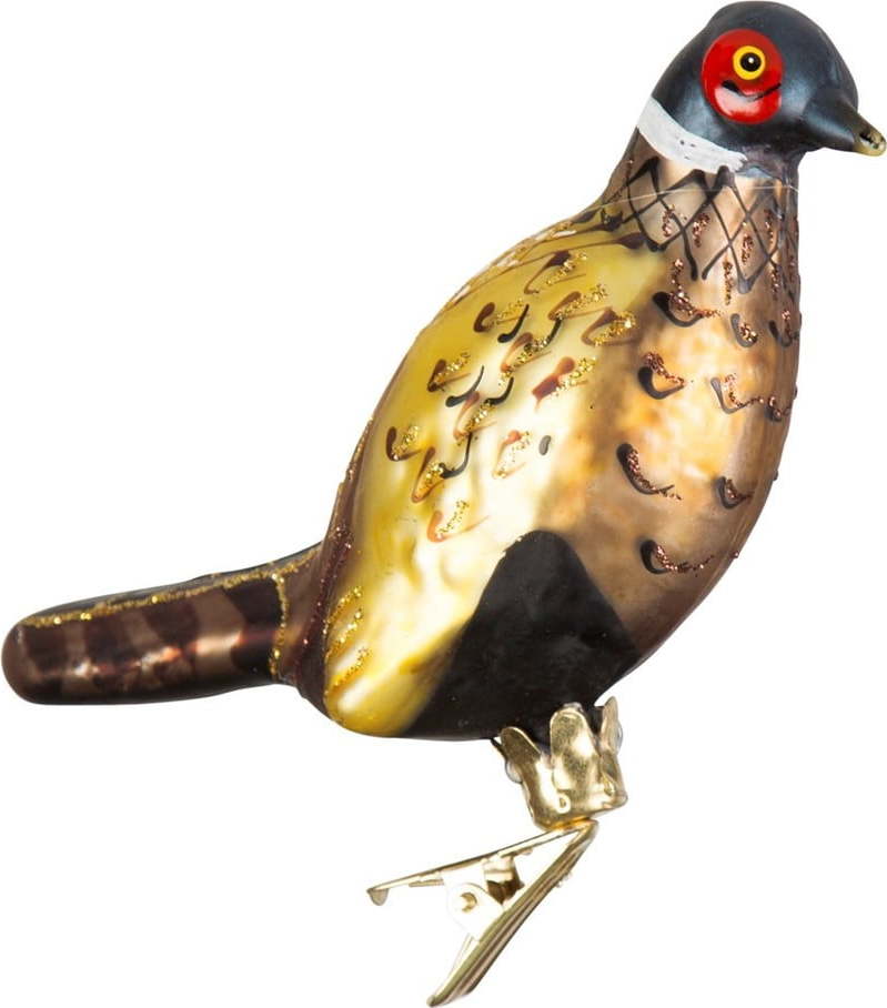 Skleněná ručně vyrobená vánoční ozdoba 18