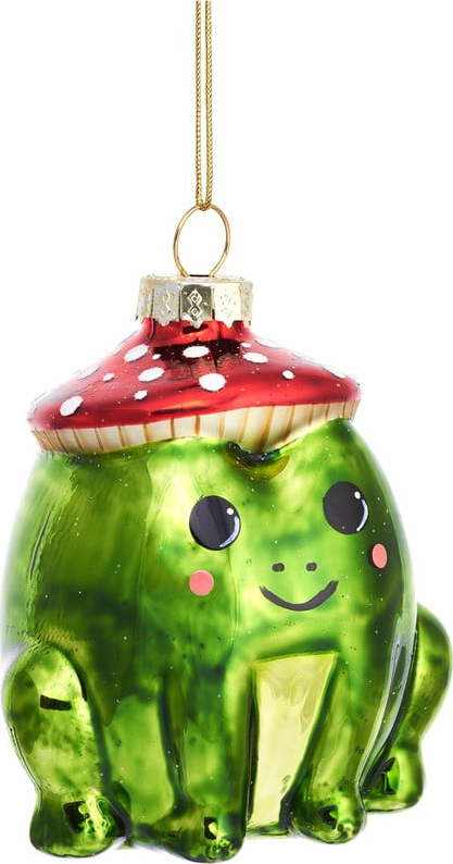 Skleněná ručně vyrobená vánoční ozdoba 7 cm Frog – Sass & Belle Sass & Belle