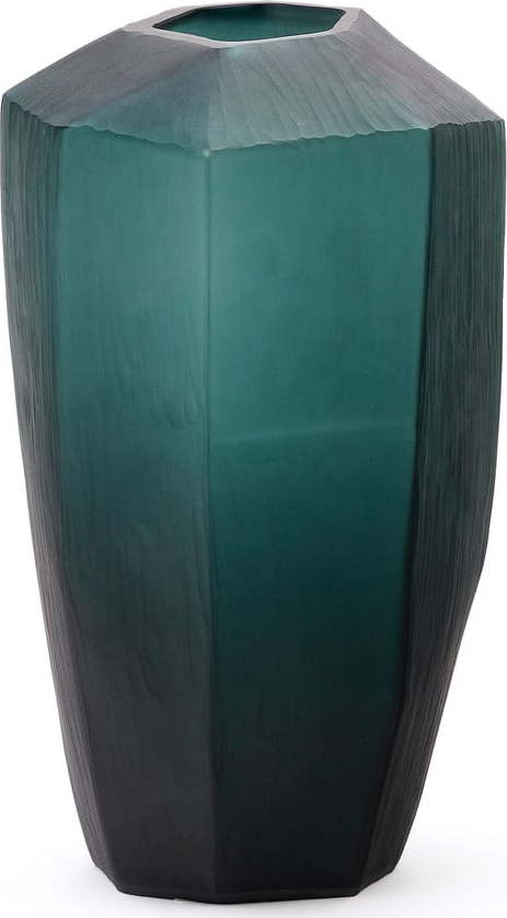 Skleněná váza v petrolejové barvě (výška 45 cm) Geonix – Kave Home Kave Home