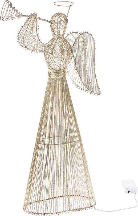 Světelná dekorace na baterky ve zlaté barvě Angel – Dakls Dakls