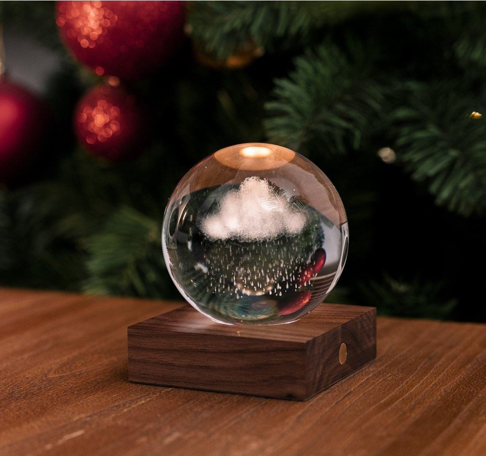 Tmavě hnědá světelná dekorace na USB Amber – Gingko Gingko